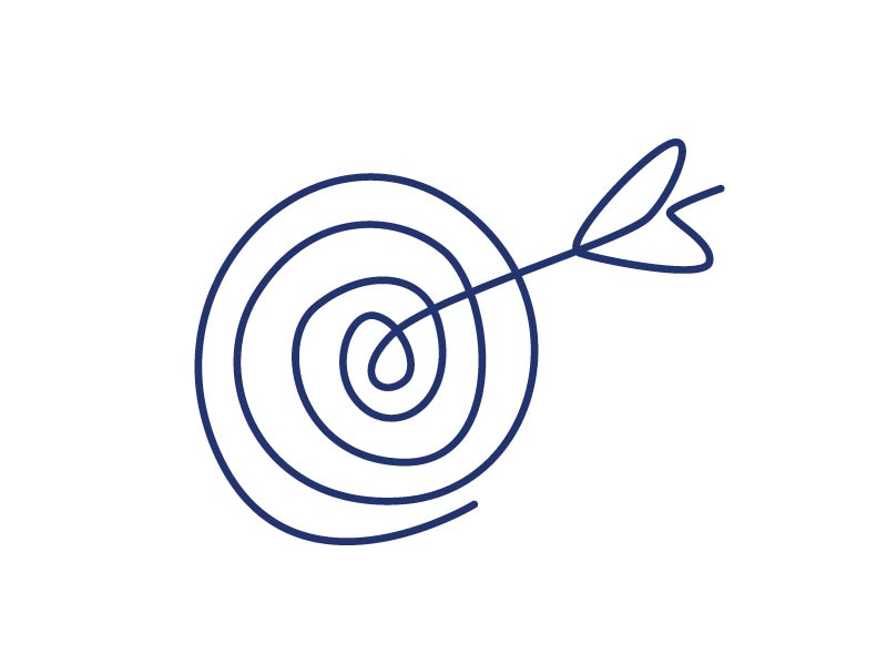 Line drawing of jackpot arrow