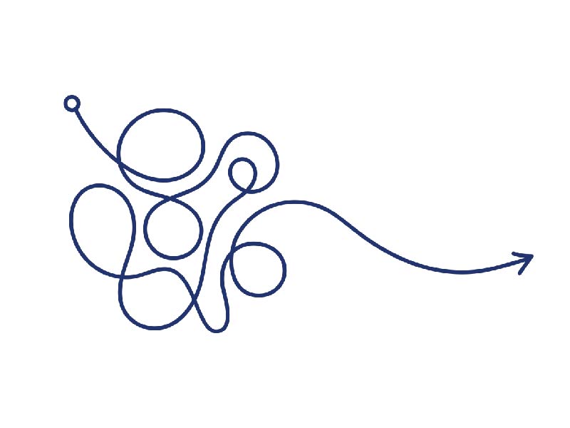Arrow being untangled